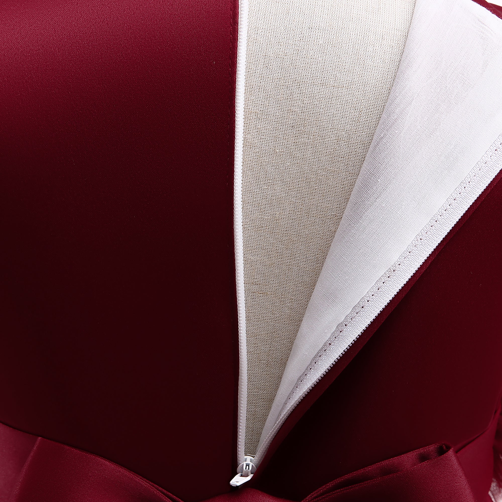 Girls Maroon Self Design Fit & Flare Midi Dress