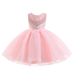 Girls Pink Fit & Flare Dress
