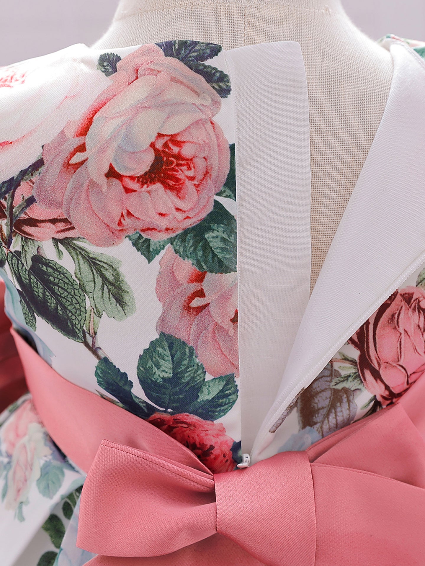 Girls Floral Print A-Line Midi Dress