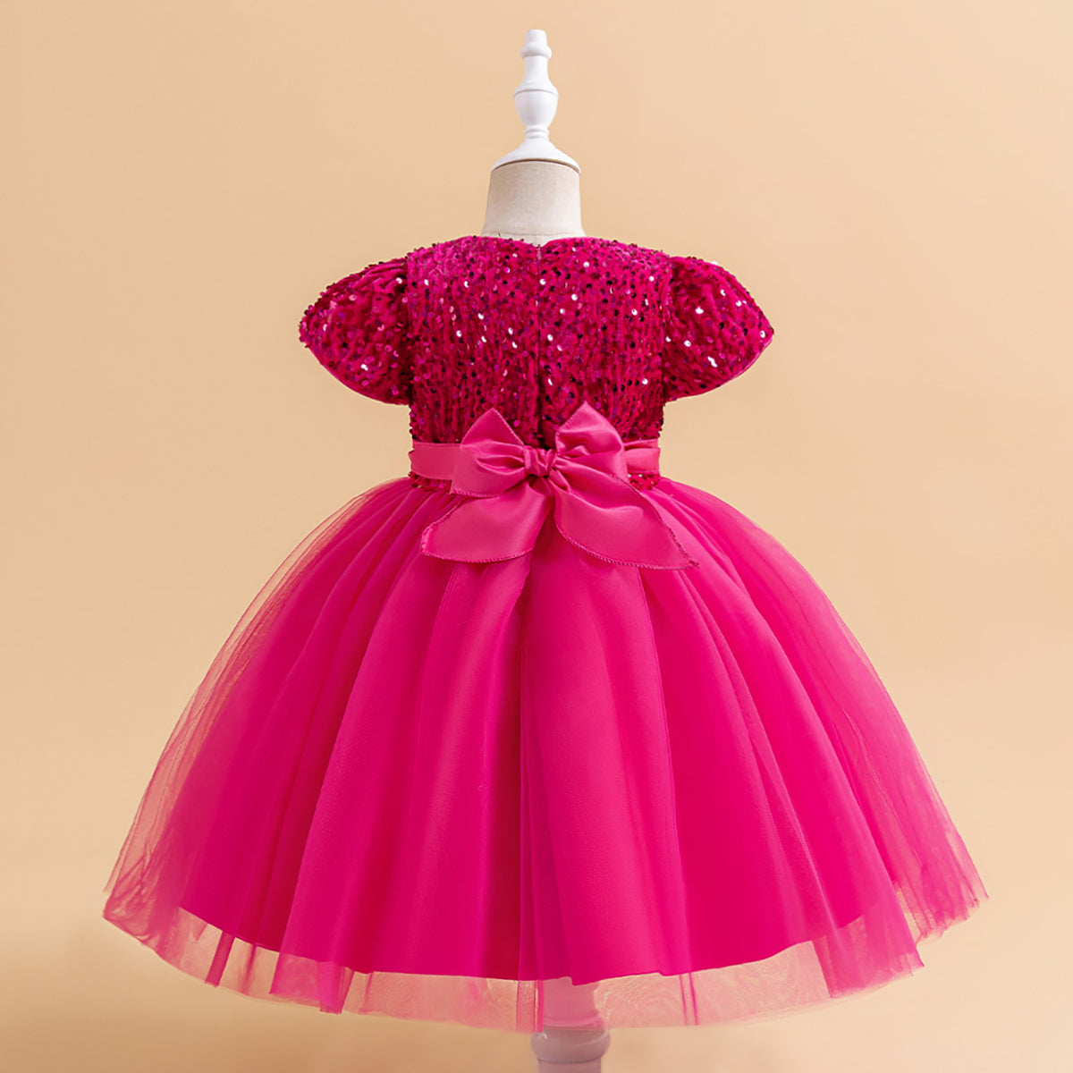 Embellished Puff Sleeve Balloon Dress