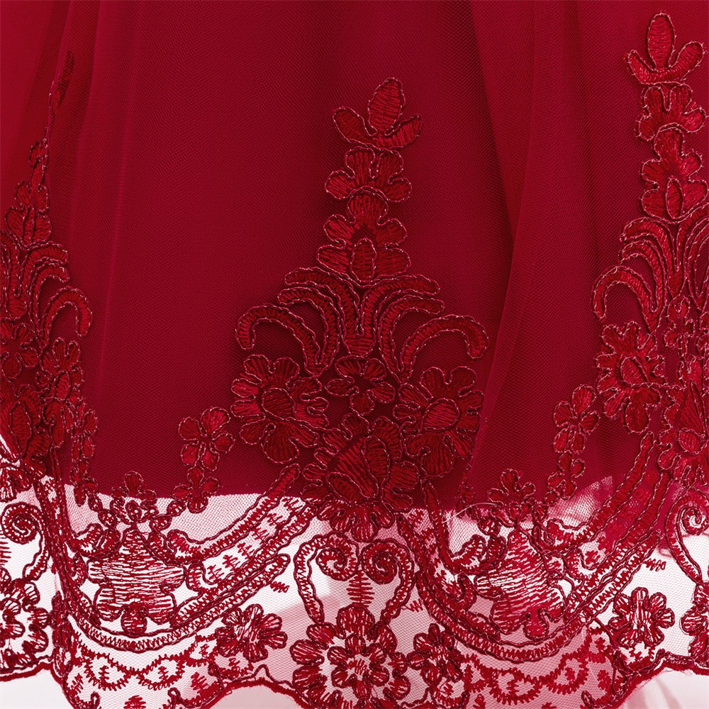 Applique Fit & Flare Maxi Dress