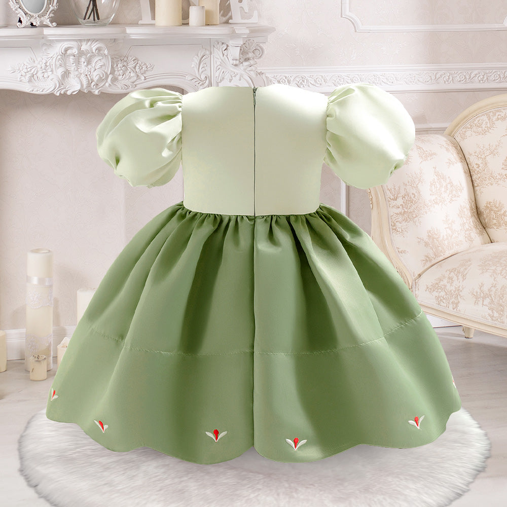 Puff Sleeve Peplum Dress