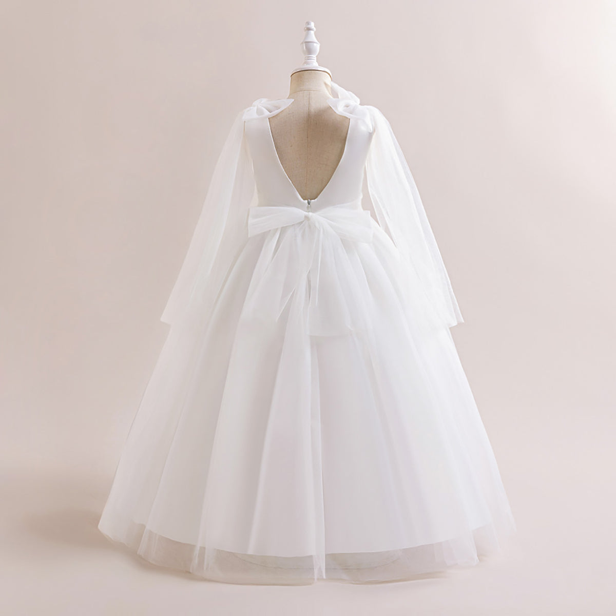 Girls V-Neck Applique Maxi Dress
