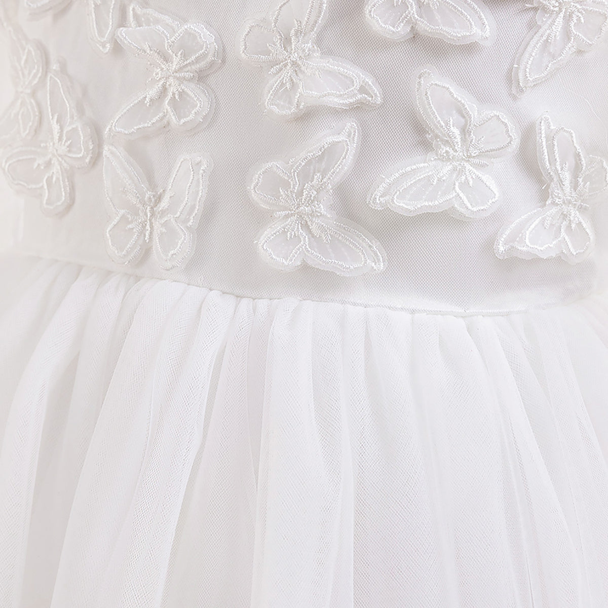 Girls V-Neck Applique Maxi Dress