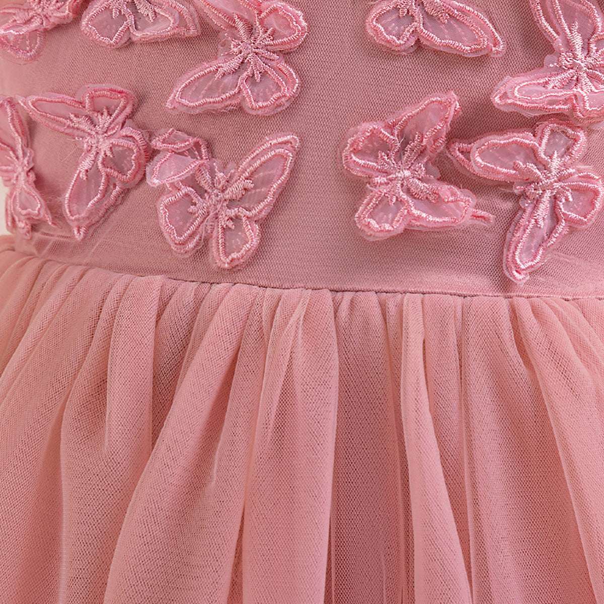 Girls Applique Maxi Gown  Dress