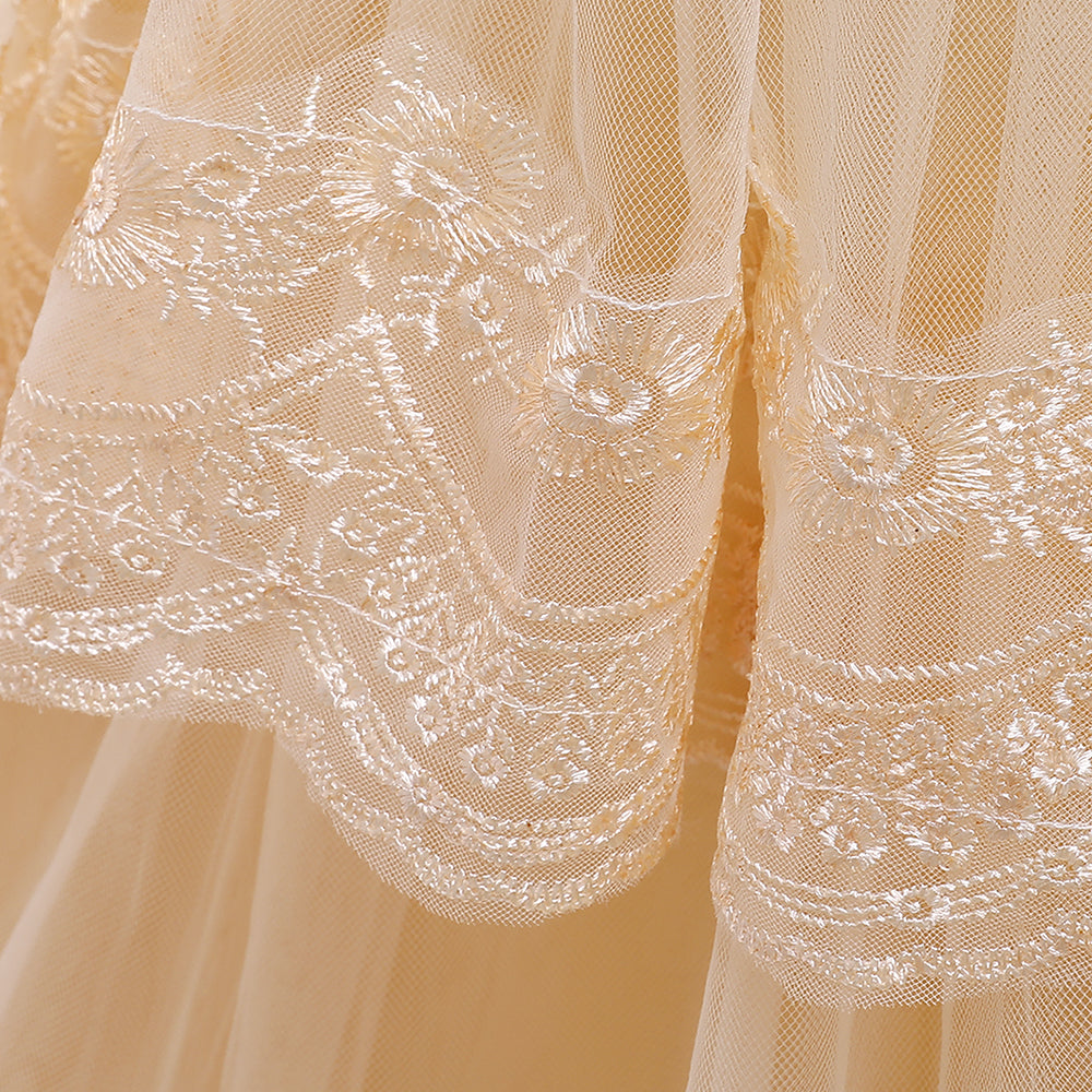 Embellished Round Neck Sleeveless Semi Sheer Maxi Dress