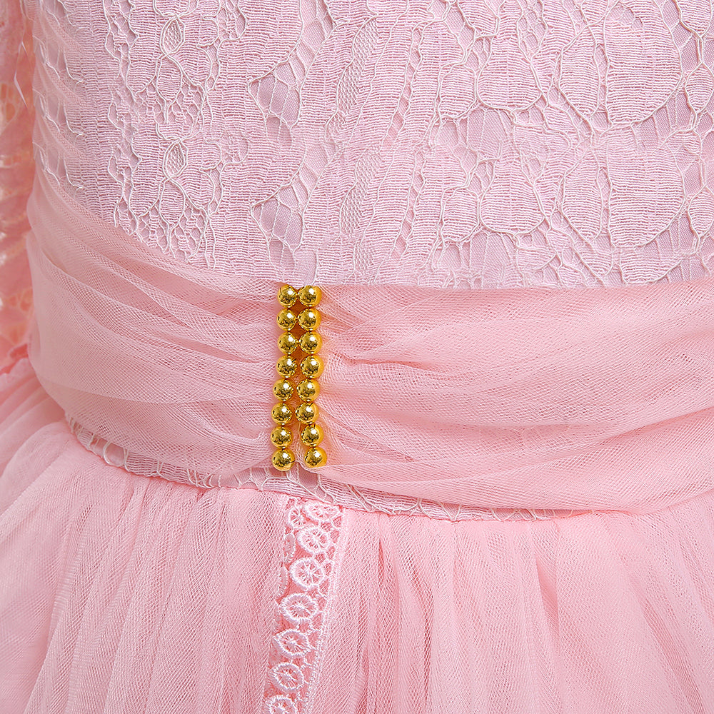 Pink & pale chestnut Embellished Maxi Dress