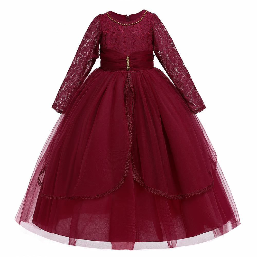 Girls Self Design Maxi Dress
