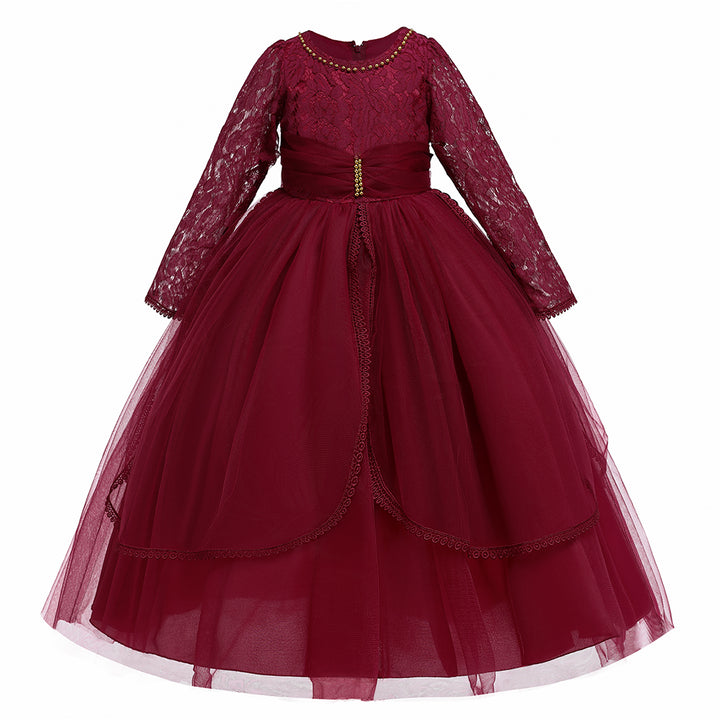 Girls Self Design Maxi Dress