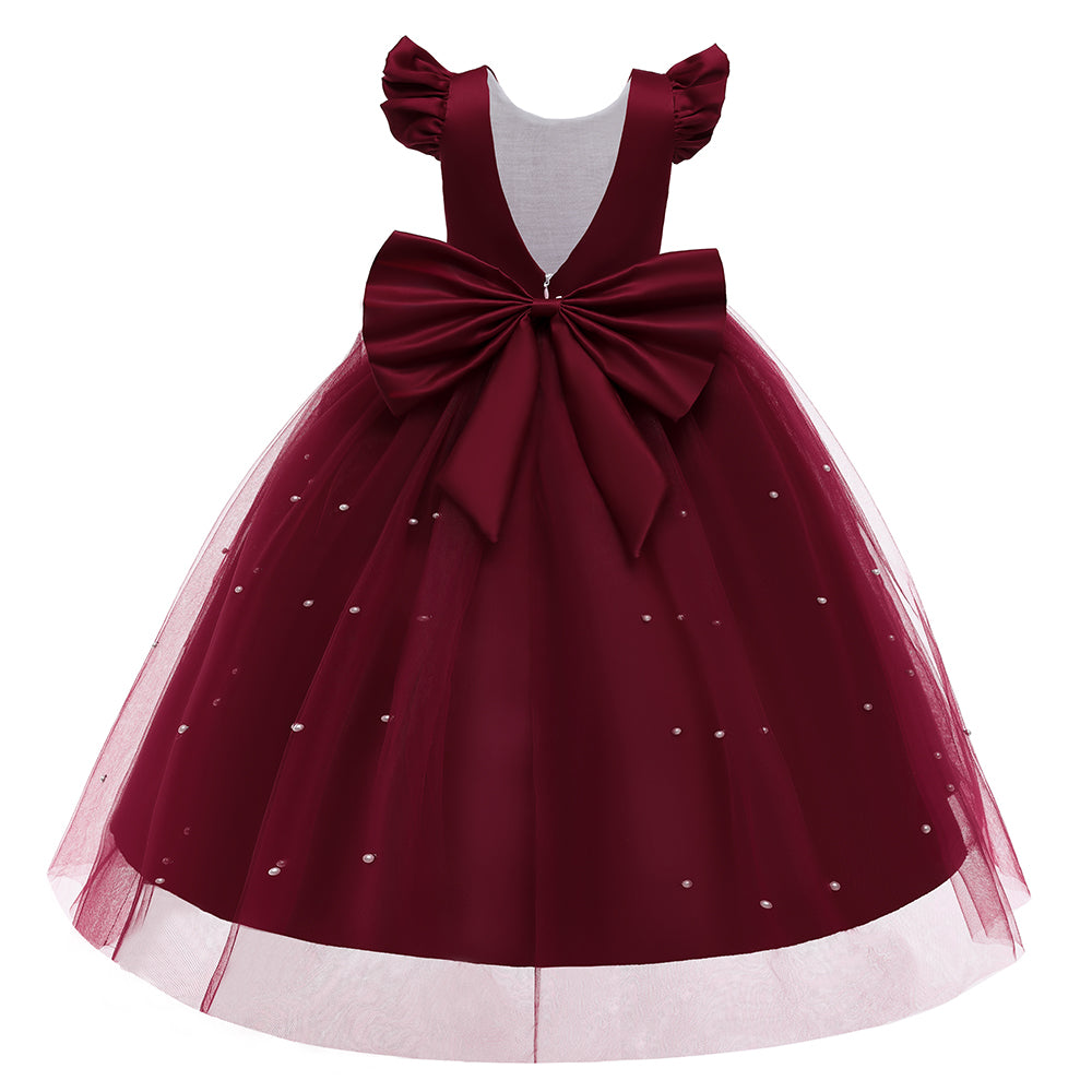 Maroon & dark sienna Embellished Fit & Flare Maxi Dress