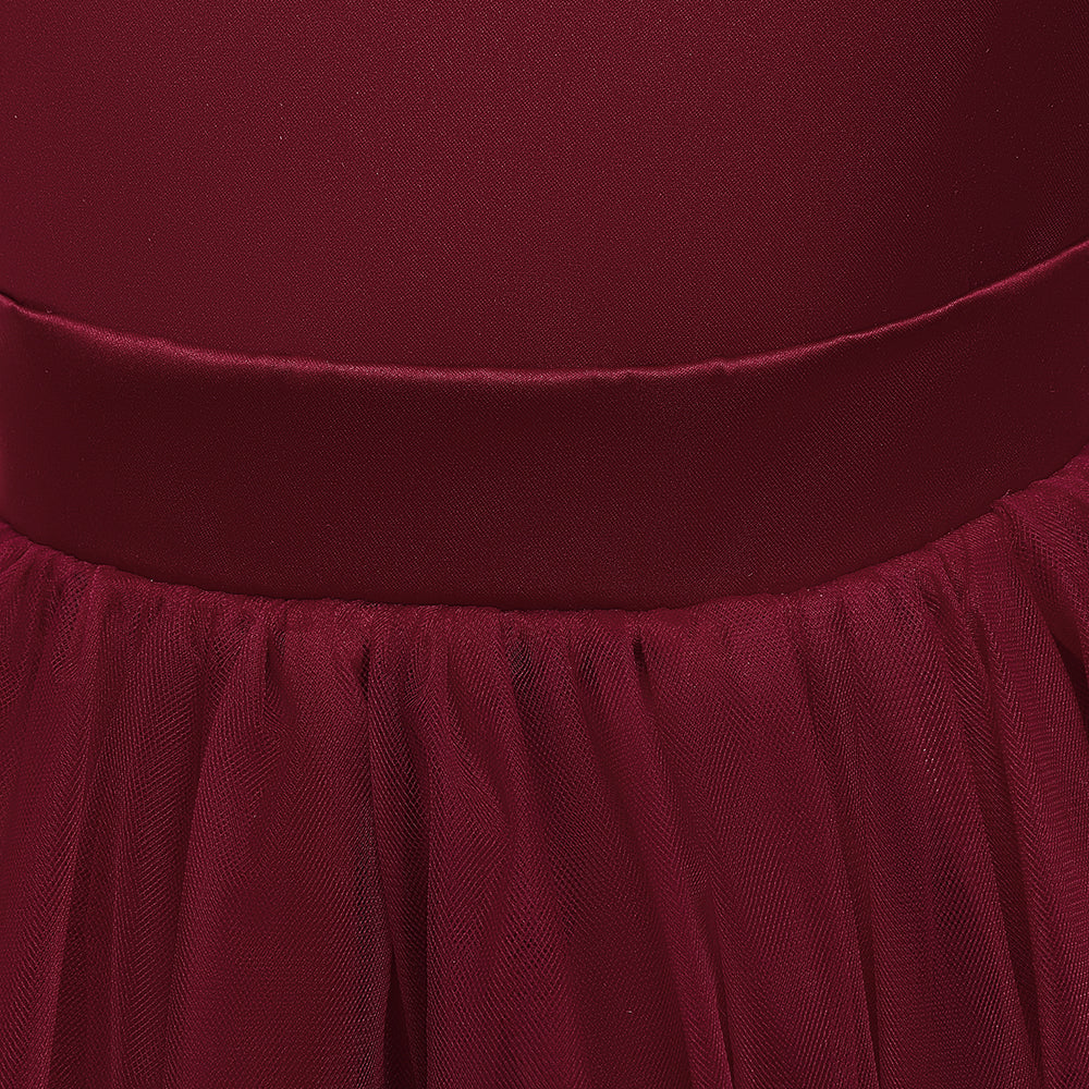 Maroon & dark sienna Embellished Fit & Flare Maxi Dress
