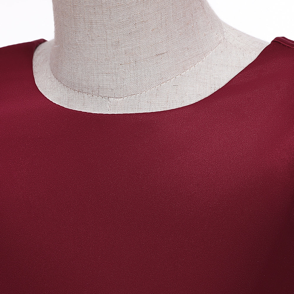 Maroon & dark sienna Embellished Fit & Flare Maxi Dress