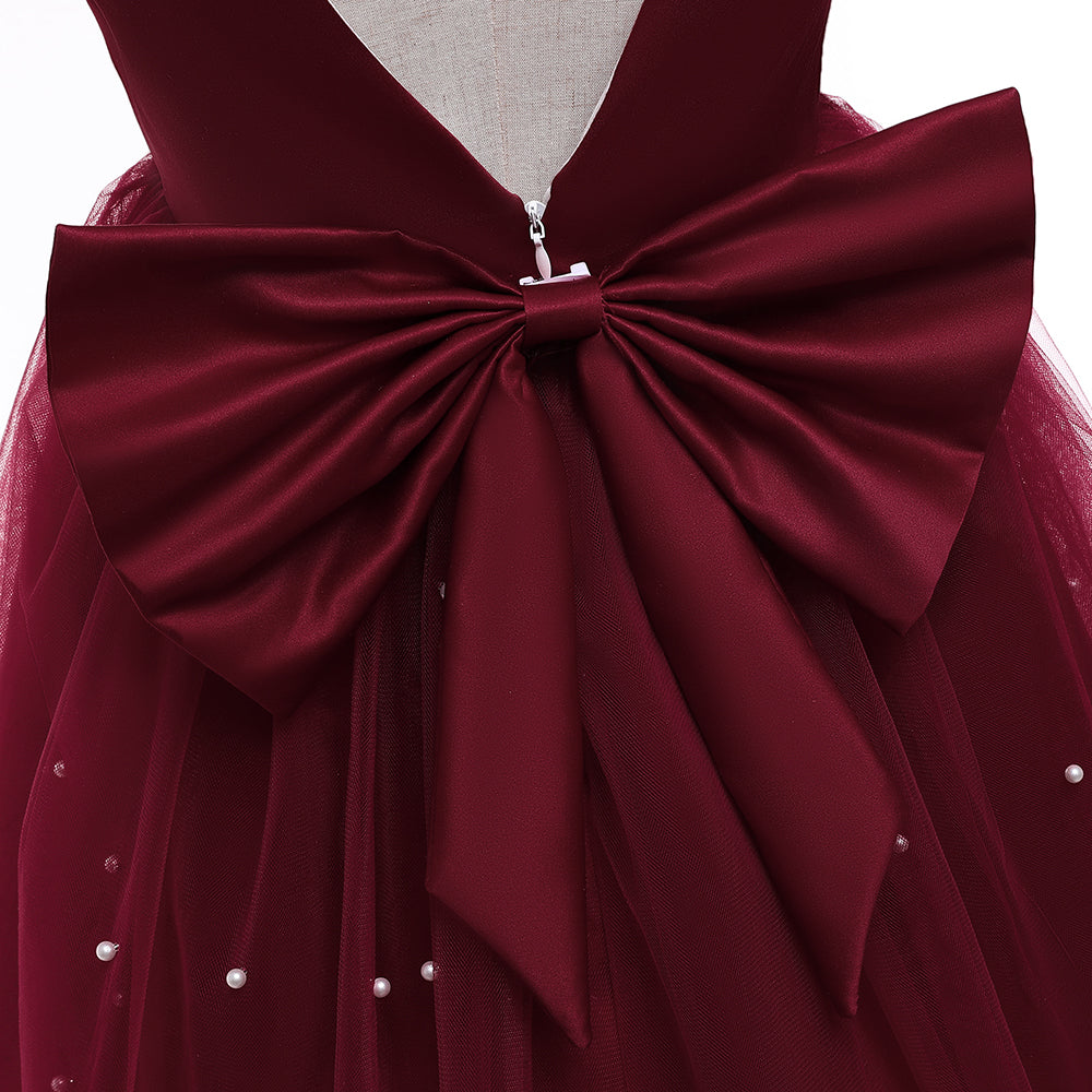 Maroon & dark sienna Embellished Fit & Flare Maxi Dress