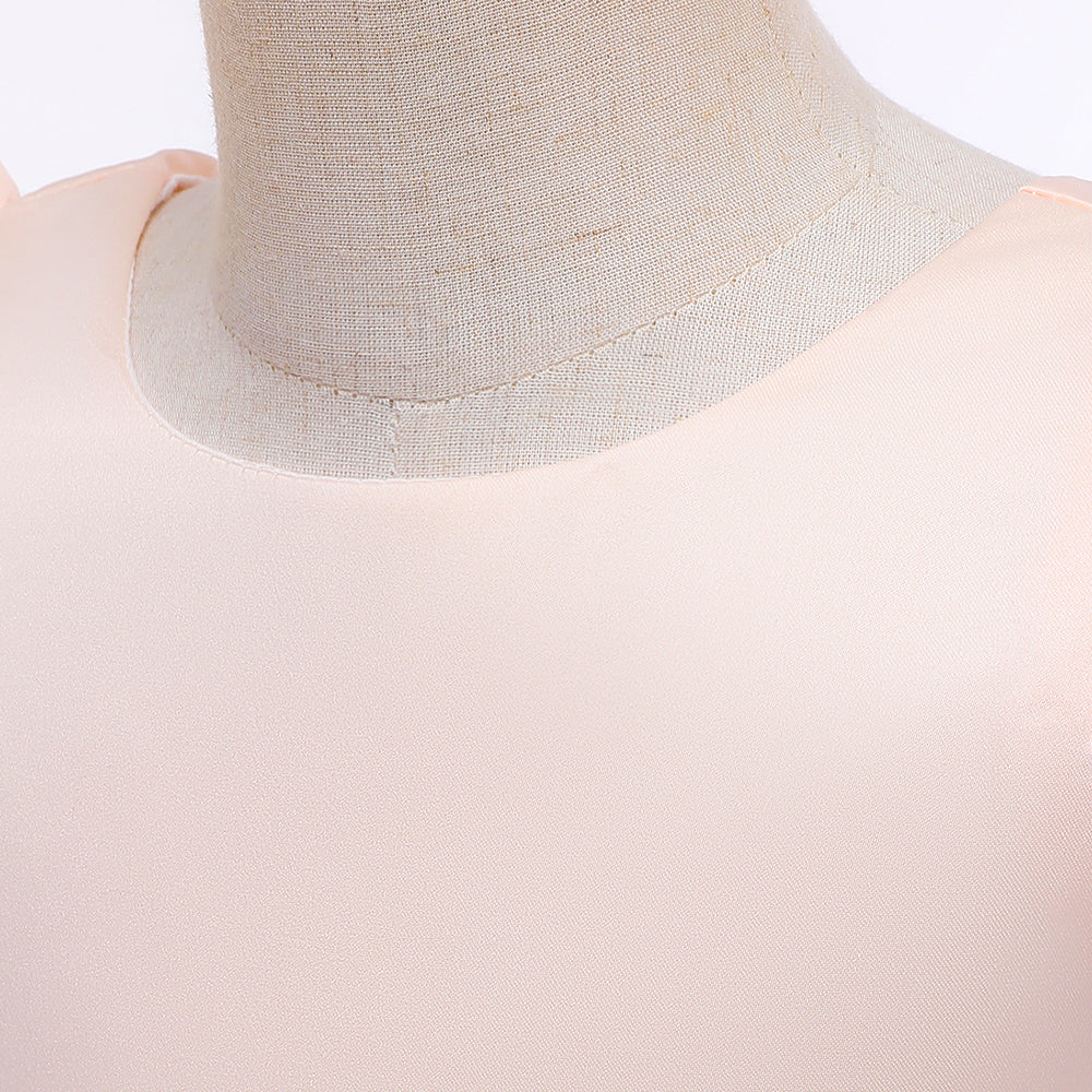Pink Embellished Bow Detail Maxi Dress