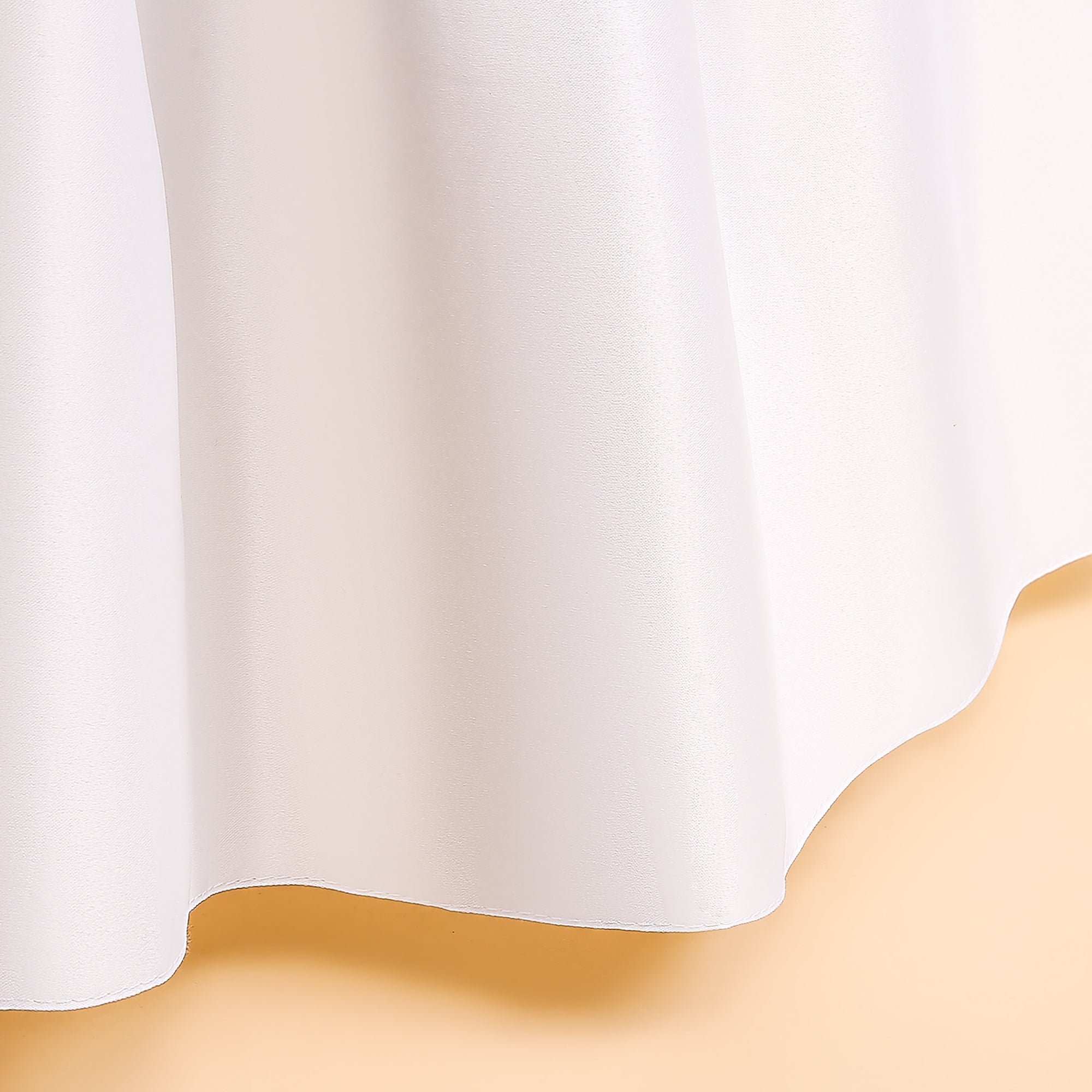 Girls White Puff Sleeves Fit & Flare Maxi Dress