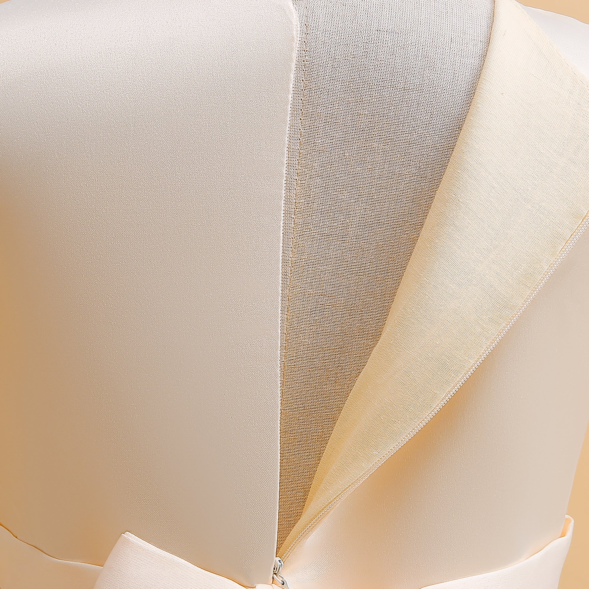 Girls Cream-Coloured Pleated Gown Maxi Dress