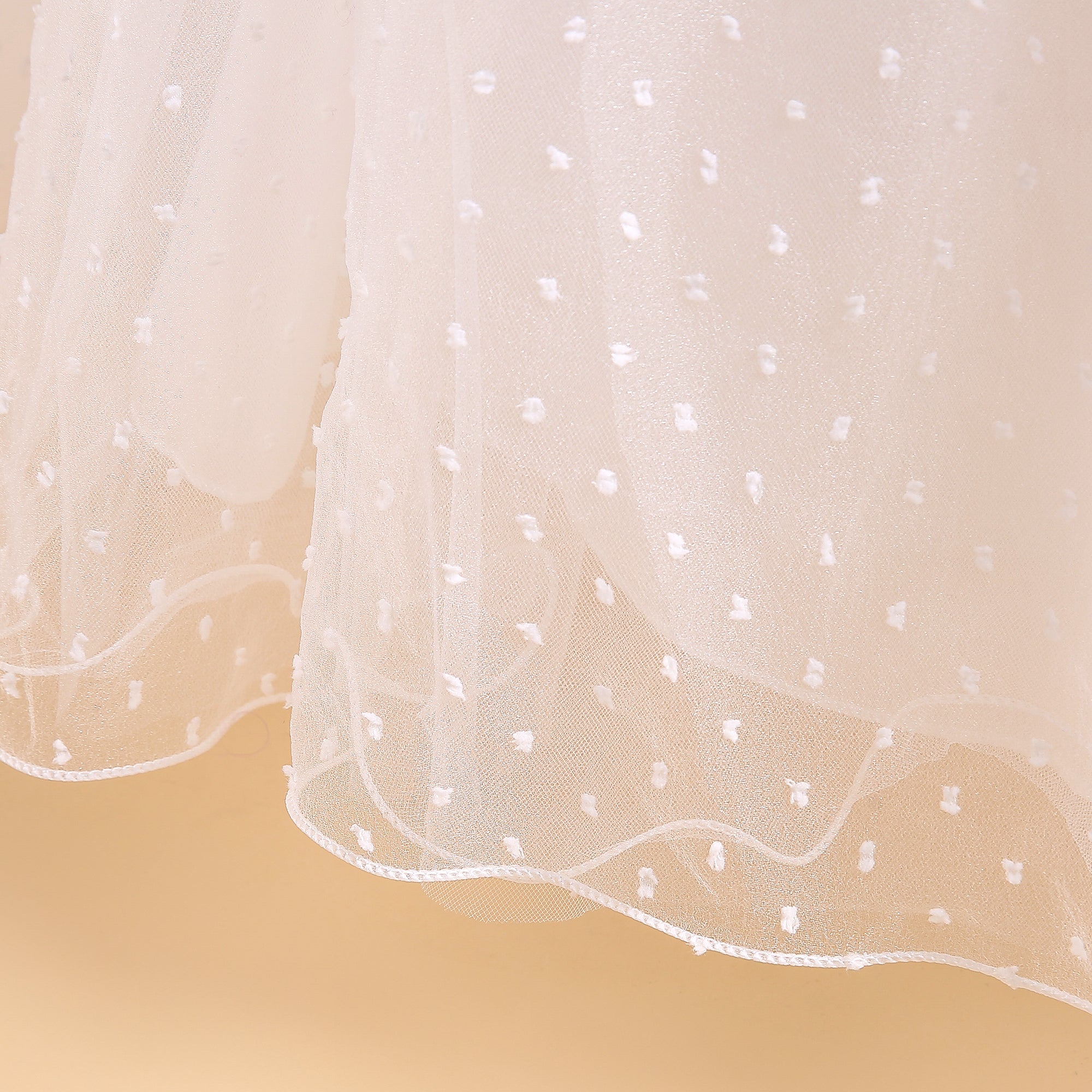Girls White Self Design A Line Maxi Dress