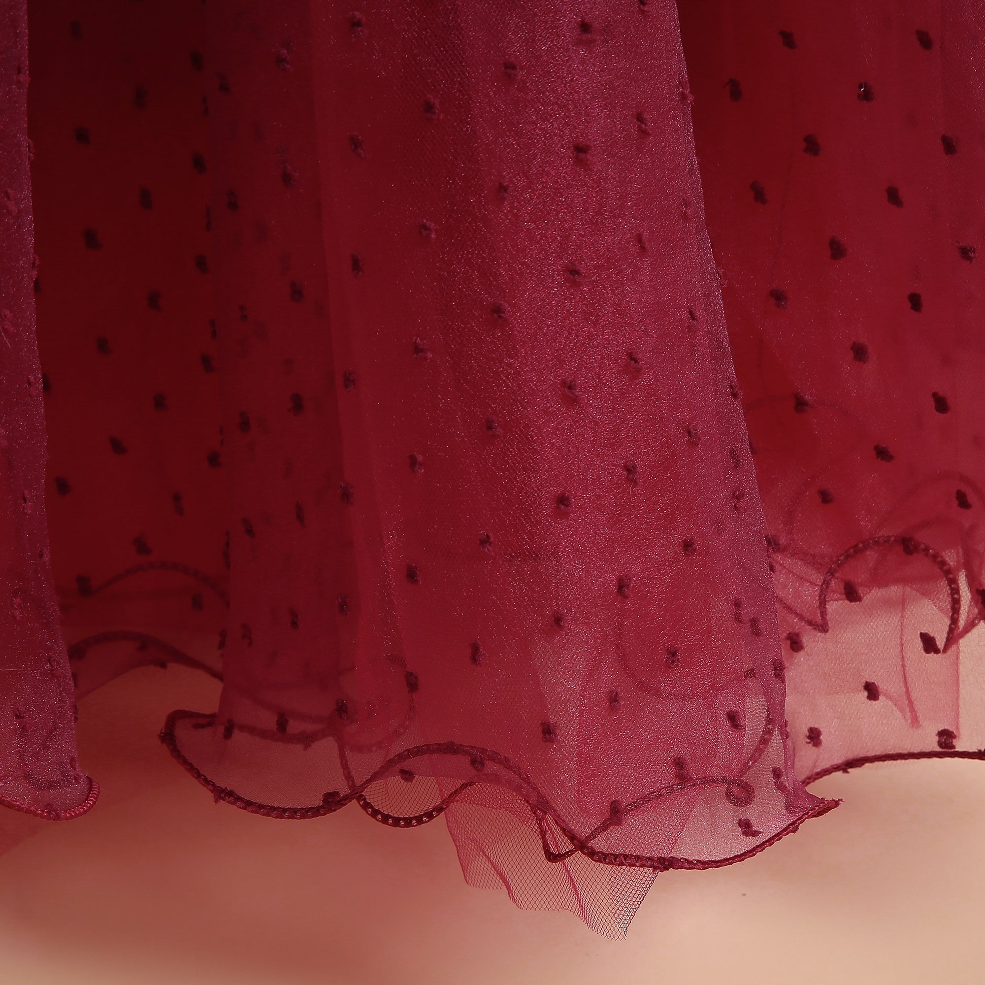 Maroon & persian plum Puff Sleeve Fit & Flare Maxi Dress