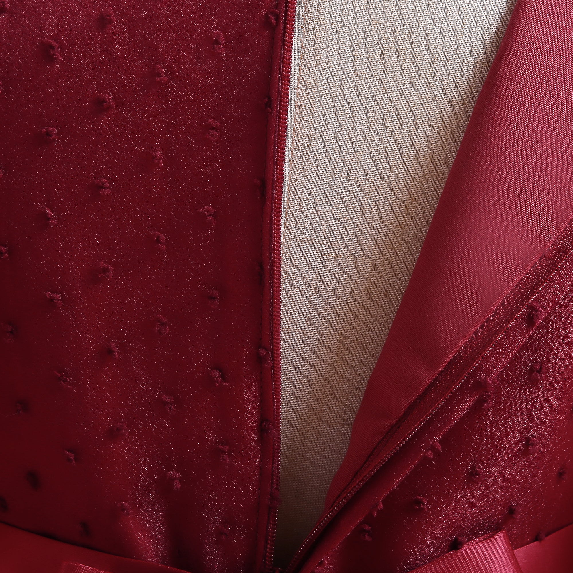 Maroon & persian plum Puff Sleeve Fit & Flare Maxi Dress