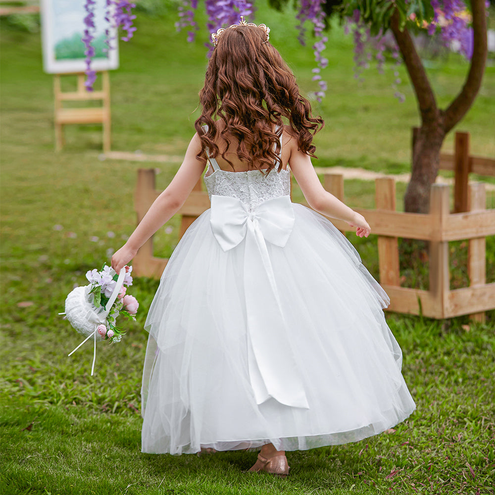 Girls Self Design Sleeveless Maxi Dress