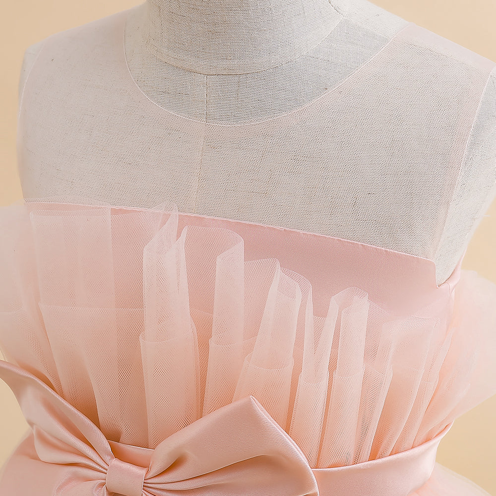 Pink & shadow Girls Layered Sleeveless Maxi Dress