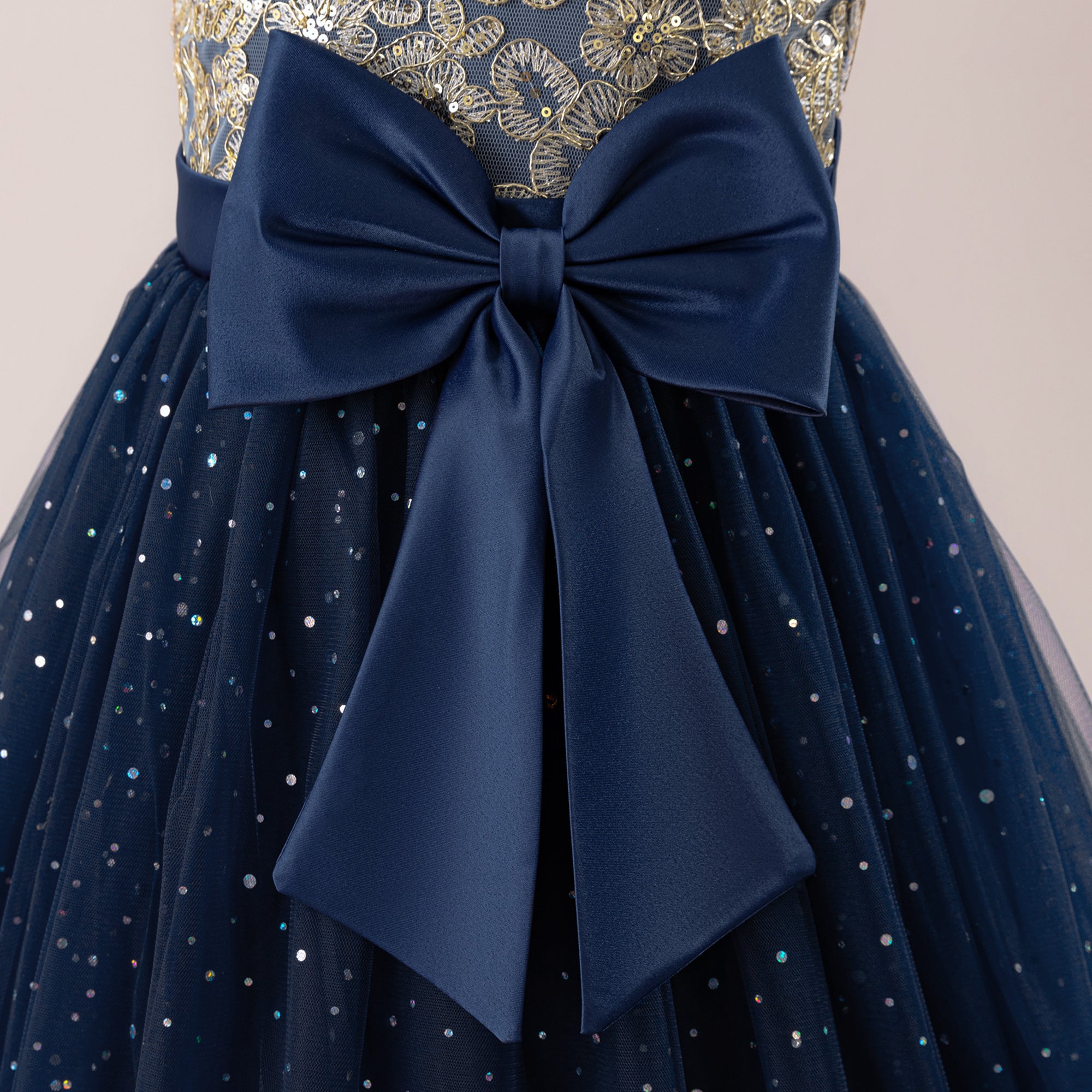 Girls Embellished Applique Maxi Dress