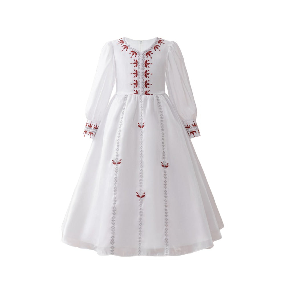 Girls Ethnic Motifs Printed Maxi Dress