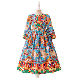 Girls Ethnic Motifs Printed Fit - Flare Dress