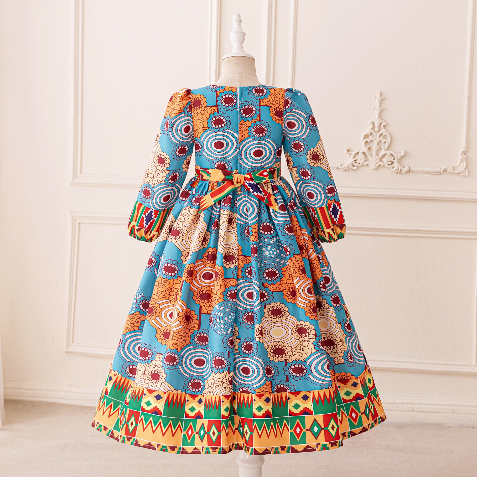 Girls Ethnic Motifs Printed Fit - Flare Dress