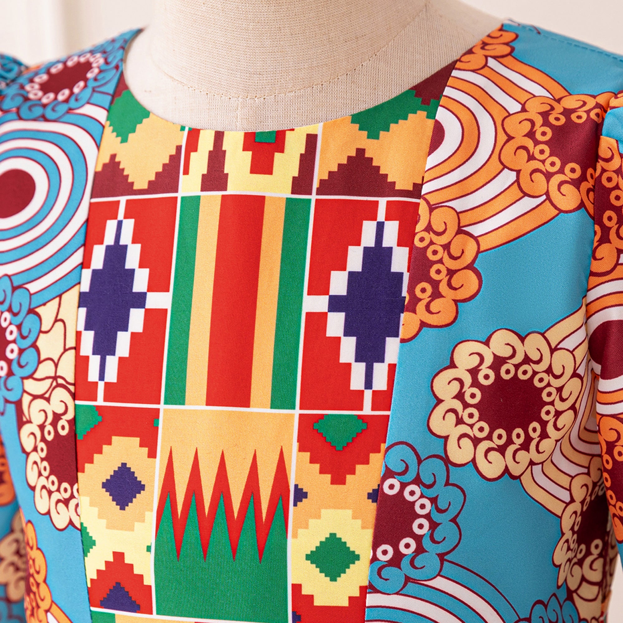 Girls Ethnic Motifs Printed Fit - Flare Dress