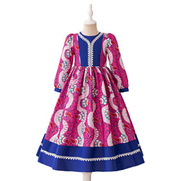 Girls Ethnic Motifs Printed Maxi Dress