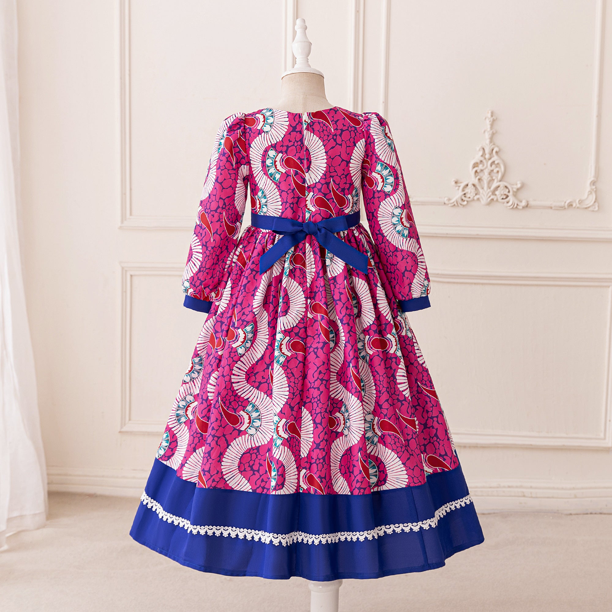 Girls Ethnic Motifs Printed Maxi Dress