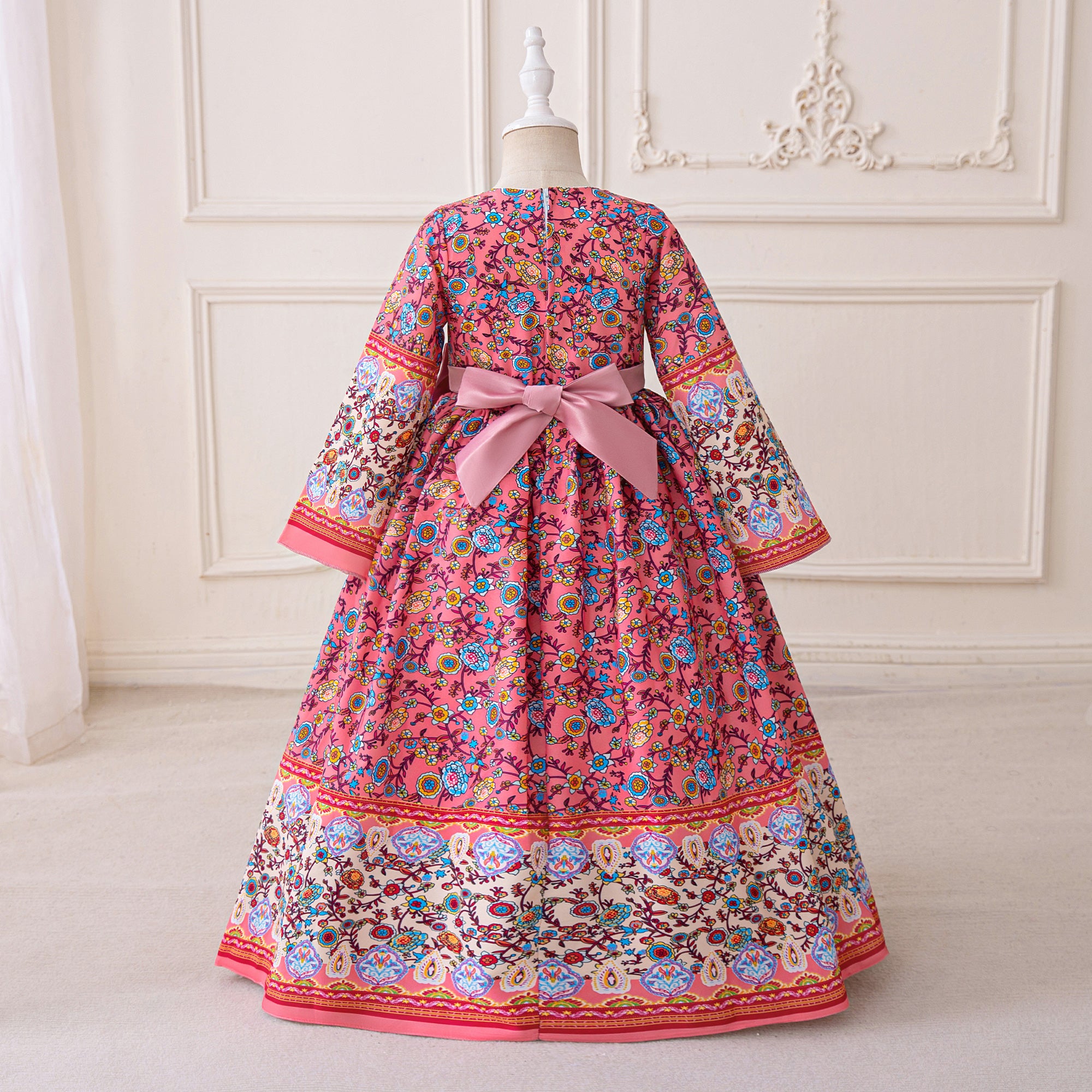 Girls Ethnic Motifs Print Maxi Dress