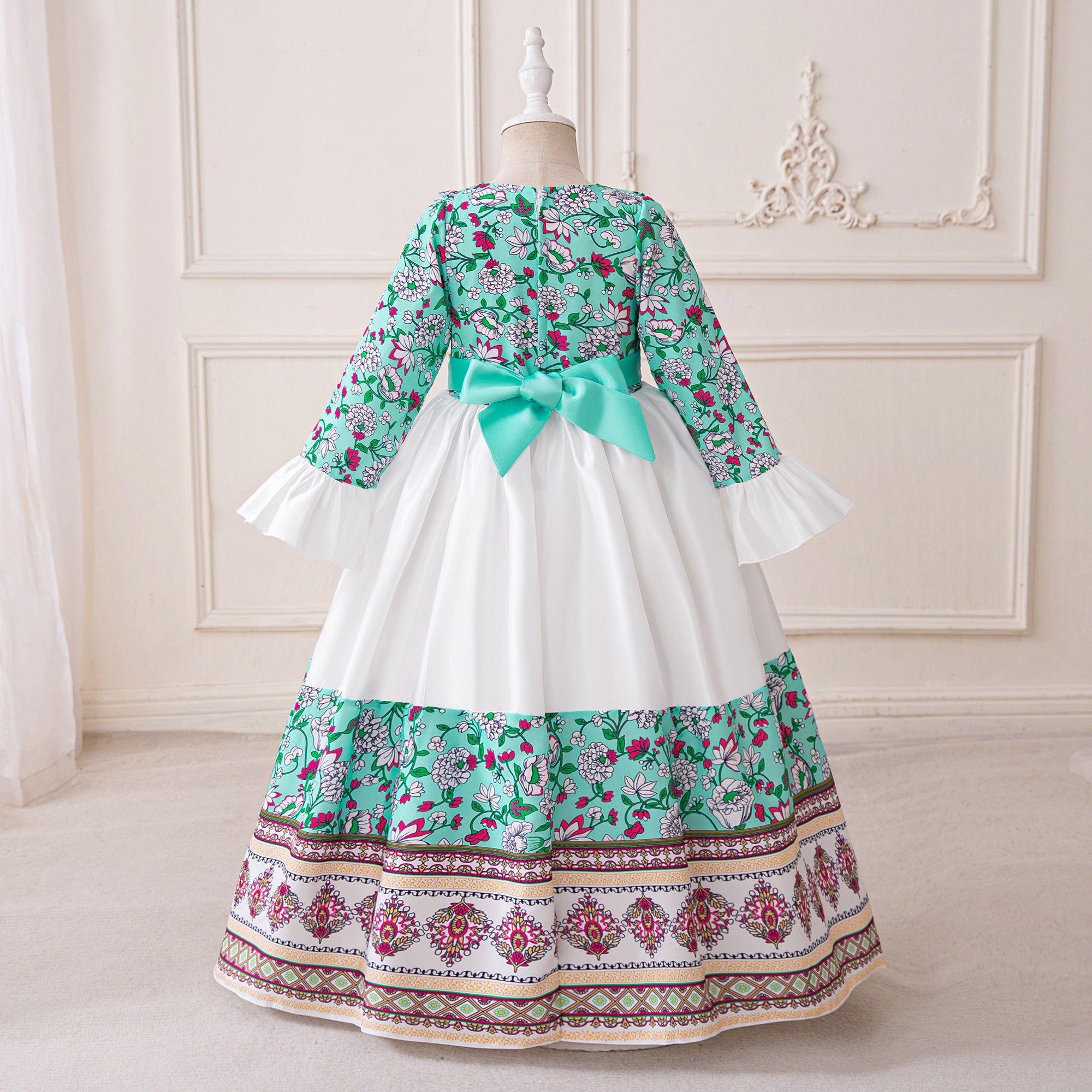 Girls Ethnic Motifs Printed Fit & Flare Dress