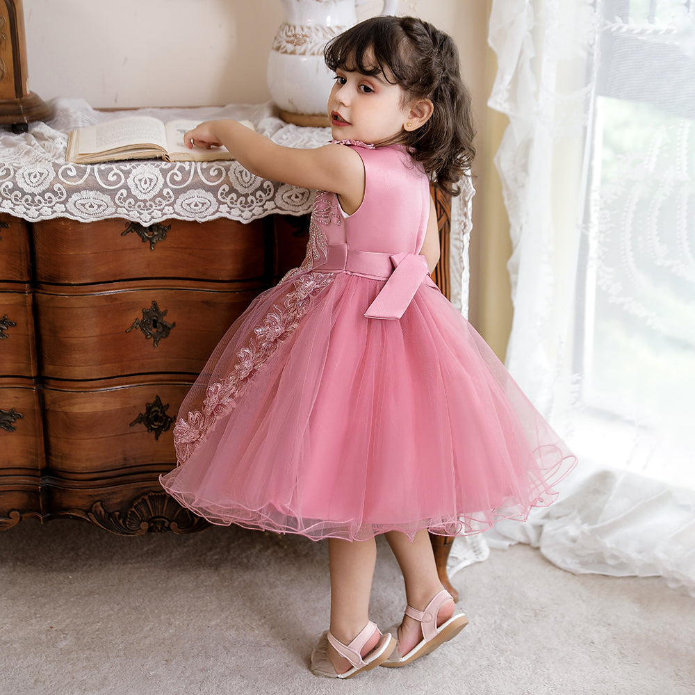 Fuchsia Self Design Flared Fit & Flare Dress