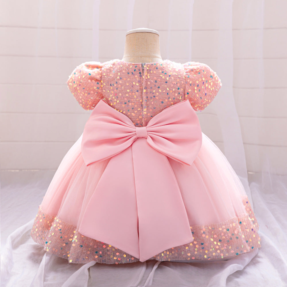 Girls Embellished Net Balloon Dress