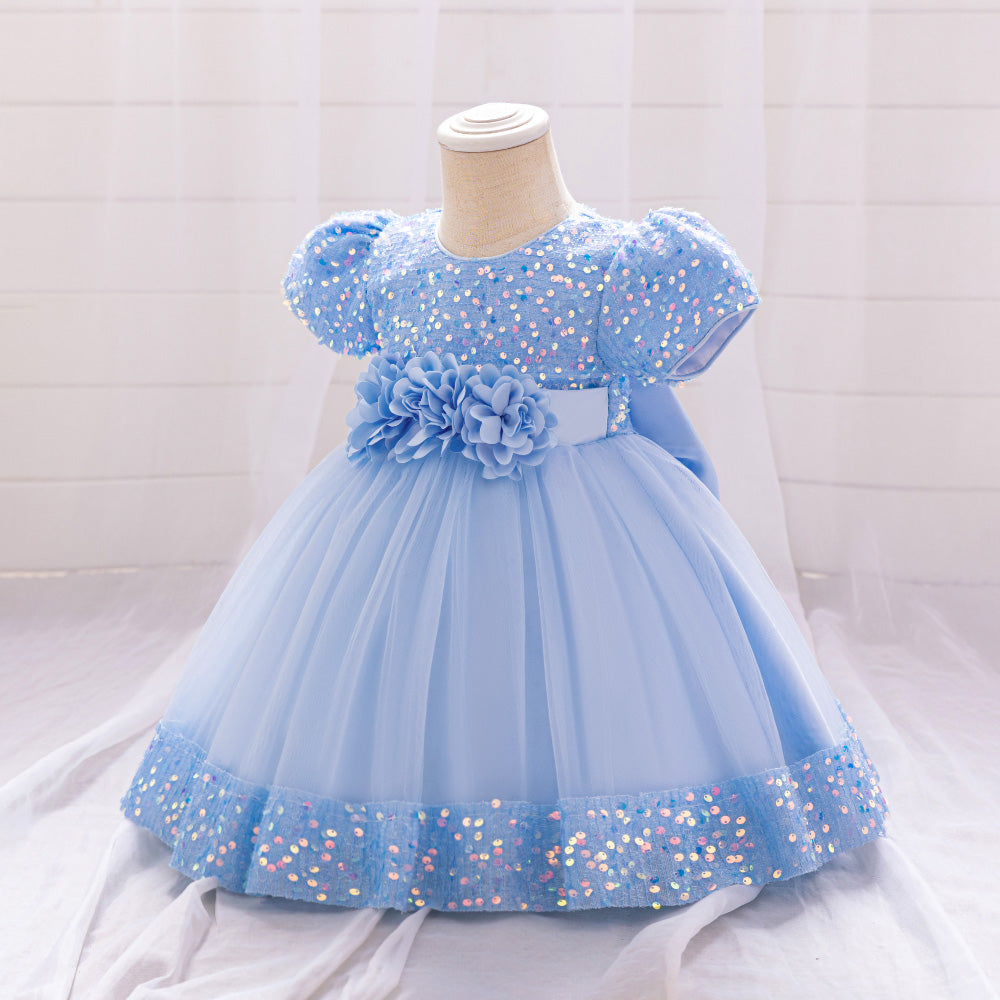 Girls Embellished Balloon Dress
