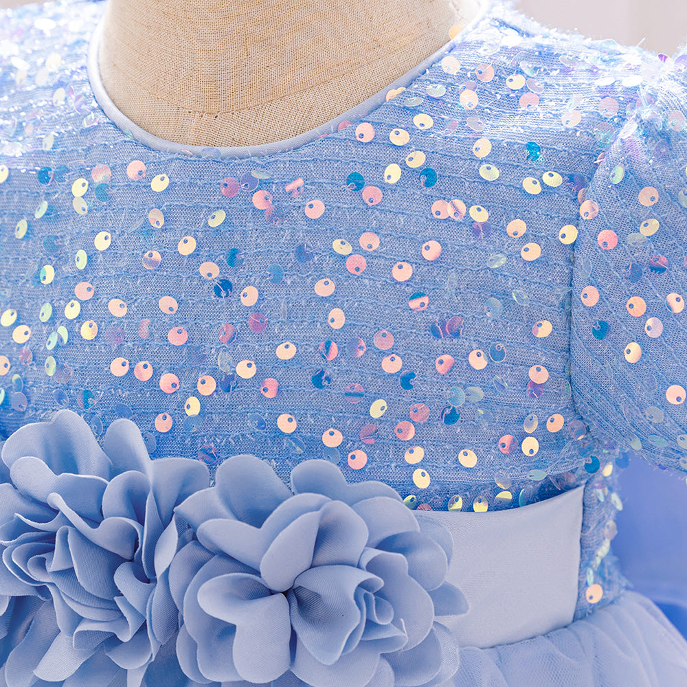 Girls Embellished Balloon Dress