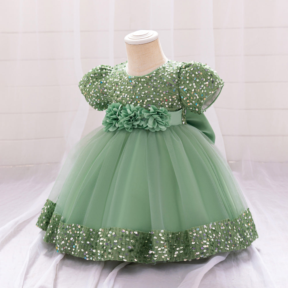 Girls Embellished Balloon Dress