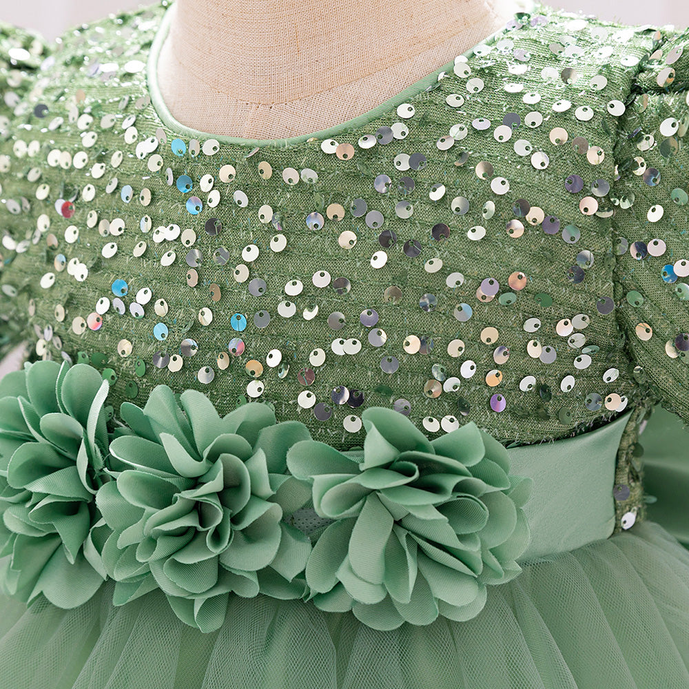 Girls Embellished Balloon Dress