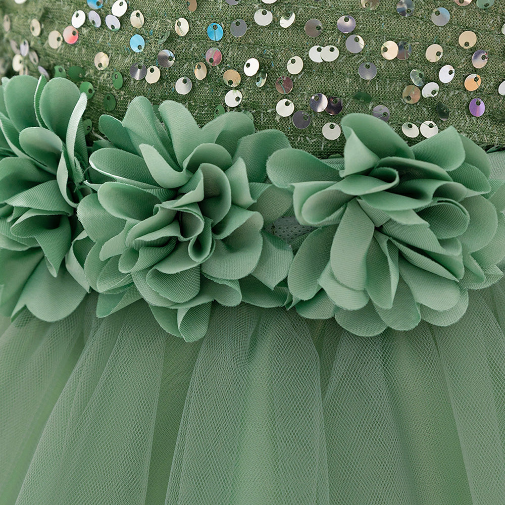 Girls Embellished Balloon Dress