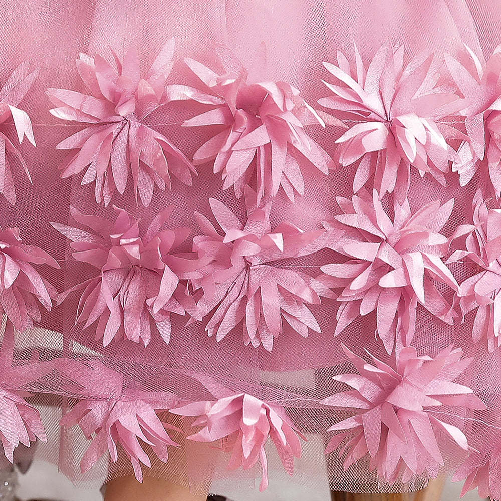 Pink Embellished Balloon Maxi Dress