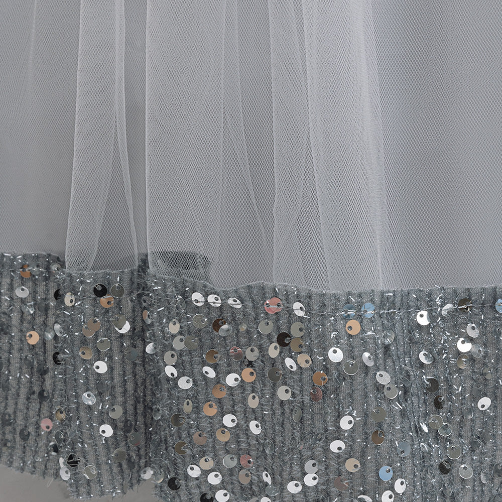 Girls Embellished Applique Fit & Flare Maxi Dress