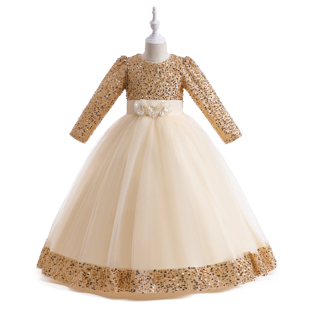 Embellished Applique Fit & Flare Maxi Dress