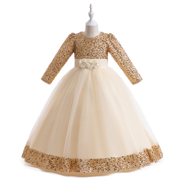 Embellished Applique Fit & Flare Maxi Dress