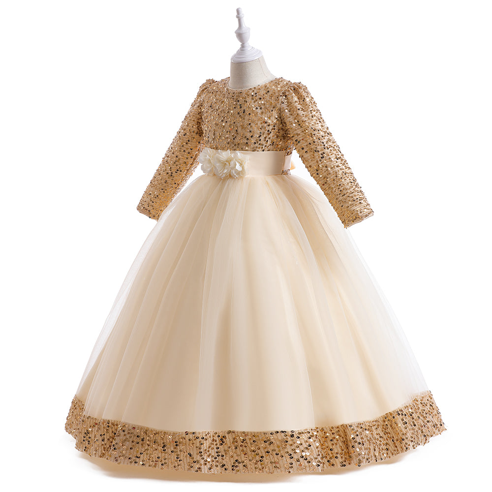 Embellished Applique Fit & Flare Maxi Dress