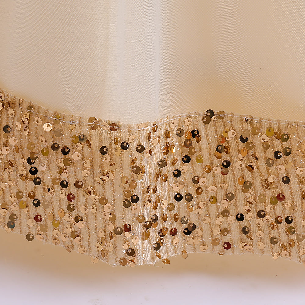 Embellished Applique Fit & Flare Maxi Dress