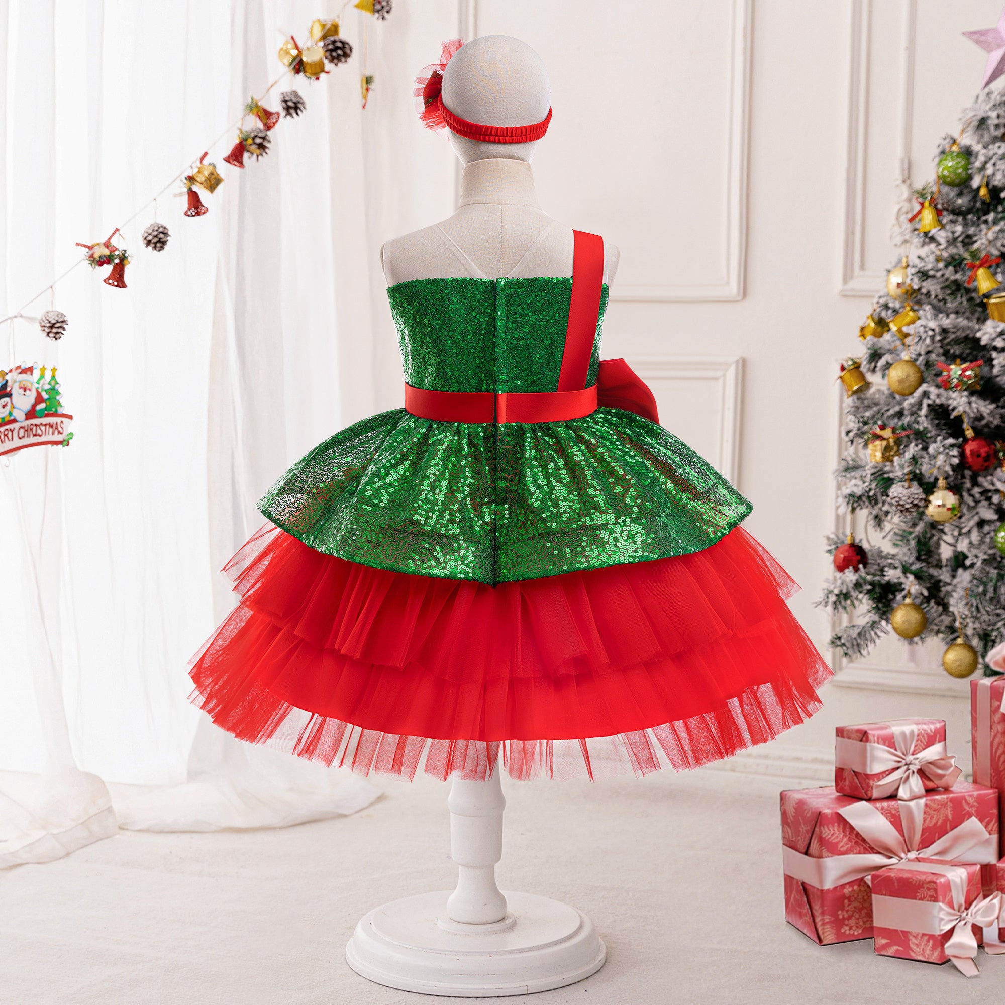 Girls Ruffled Fit and Flare Dress