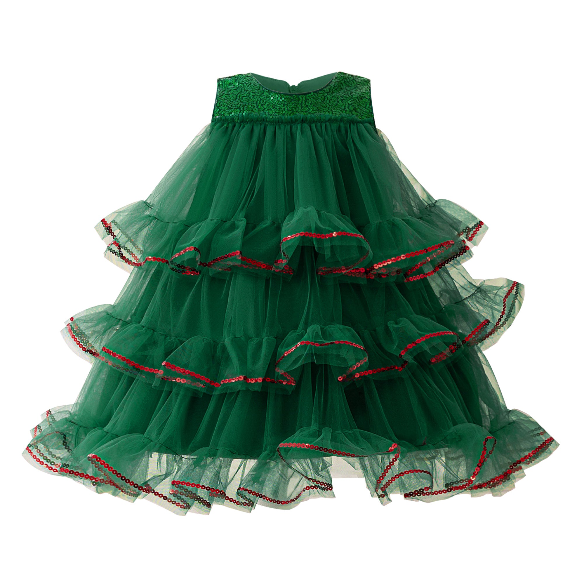 Girls Embellished Sleeveless Empire Dress