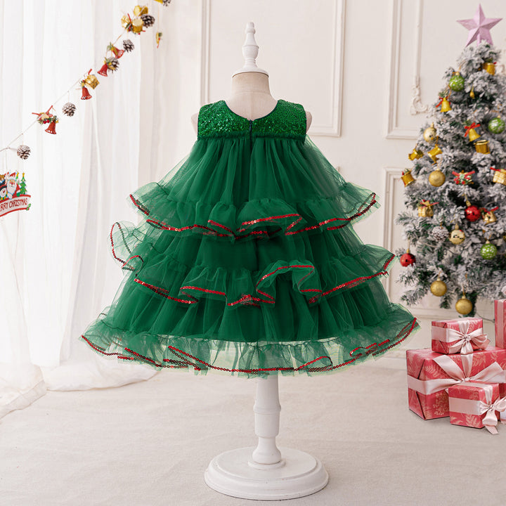 Girls Embellished Sleeveless Empire Dress